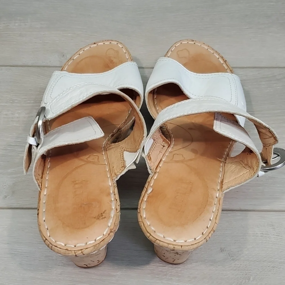 Born Women Comfort Cork Wedge Sandals shoes sz 10